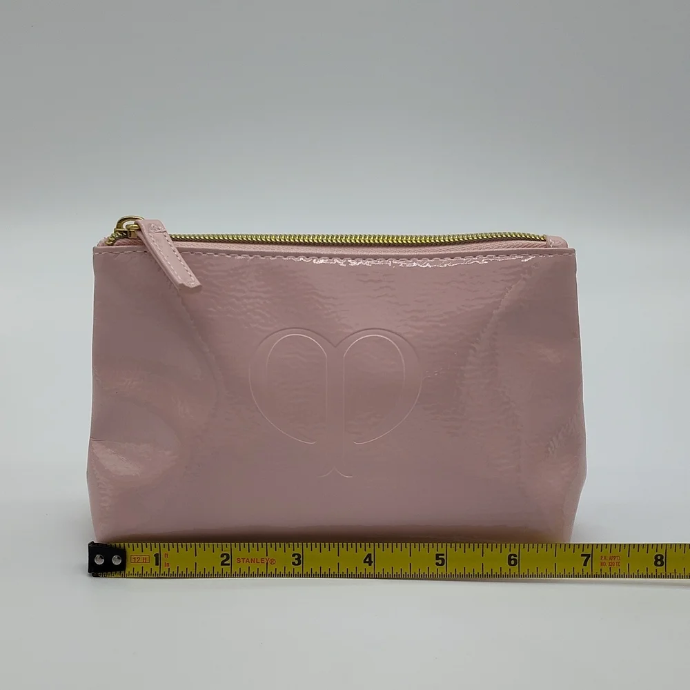 Clé de Peau Beauté Cosmetic Pouch Pink Gold Zipper Makeup Bag Ultra Luxe